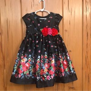 Pippa and Julie black floral dress